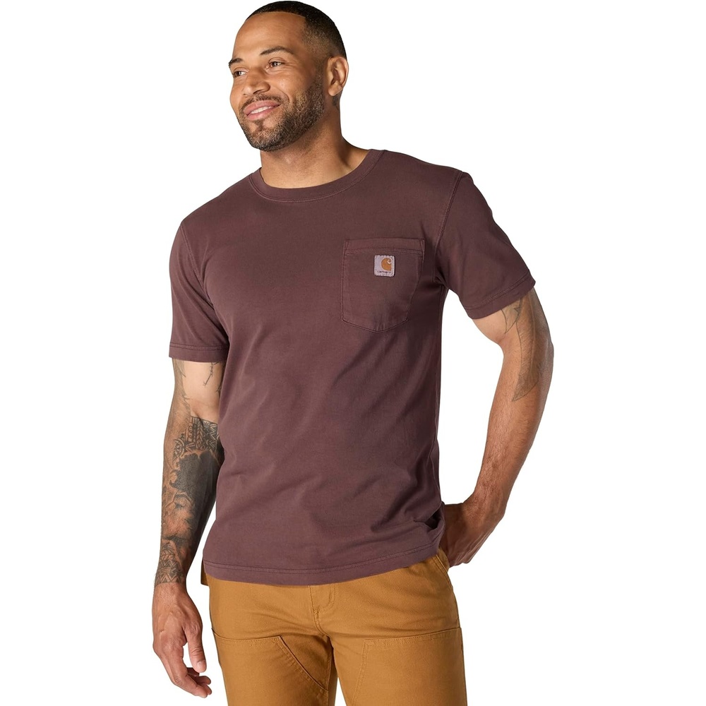 image:imageCarhartt Mens Irvine Relaxed Garment Dyed TShirtDark Sepia