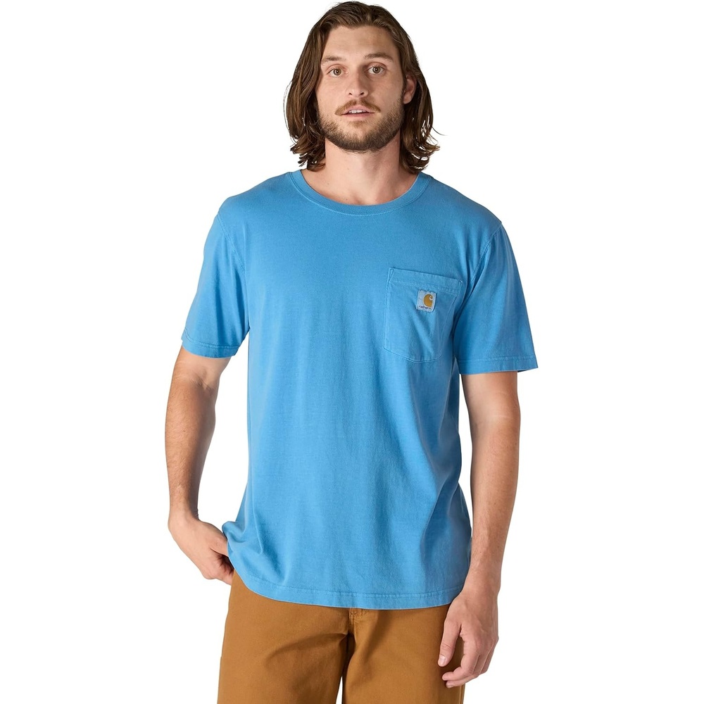 image:imageCarhartt Mens Irvine Relaxed Garment Dyed TShirtHorizon Blue