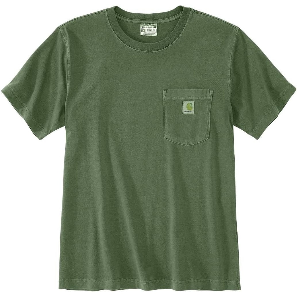 image:imageCarhartt Mens Irvine Relaxed Garment Dyed TShirtOak Leaf