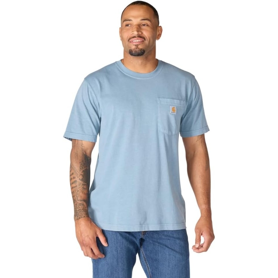 image:imageCarhartt Mens Irvine Relaxed Garment Dyed TShirtRolling Thunder
