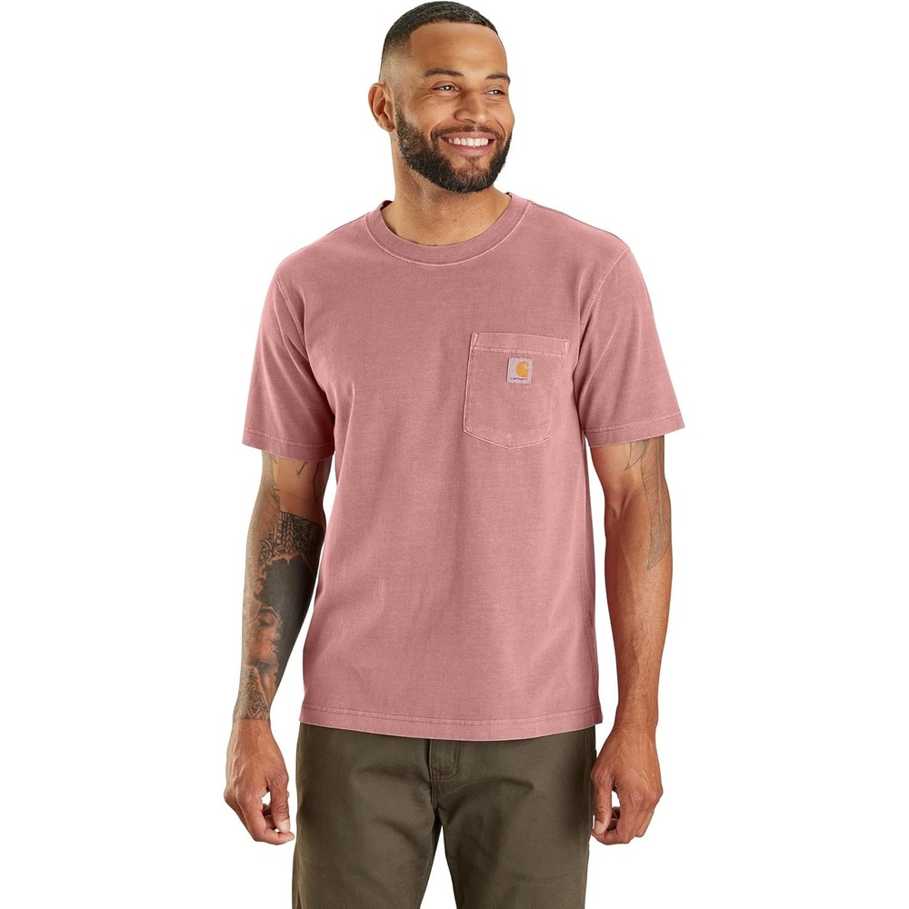 image:imageCarhartt Mens Irvine Relaxed Garment Dyed TShirtRose Tint