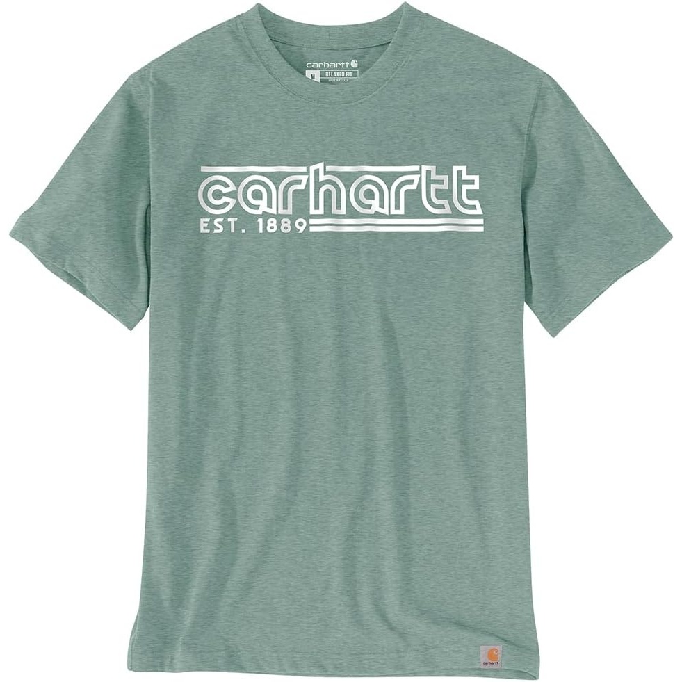 image:imageCarhartt Mens Irvine Relaxed Logo TShirtPatina Heather