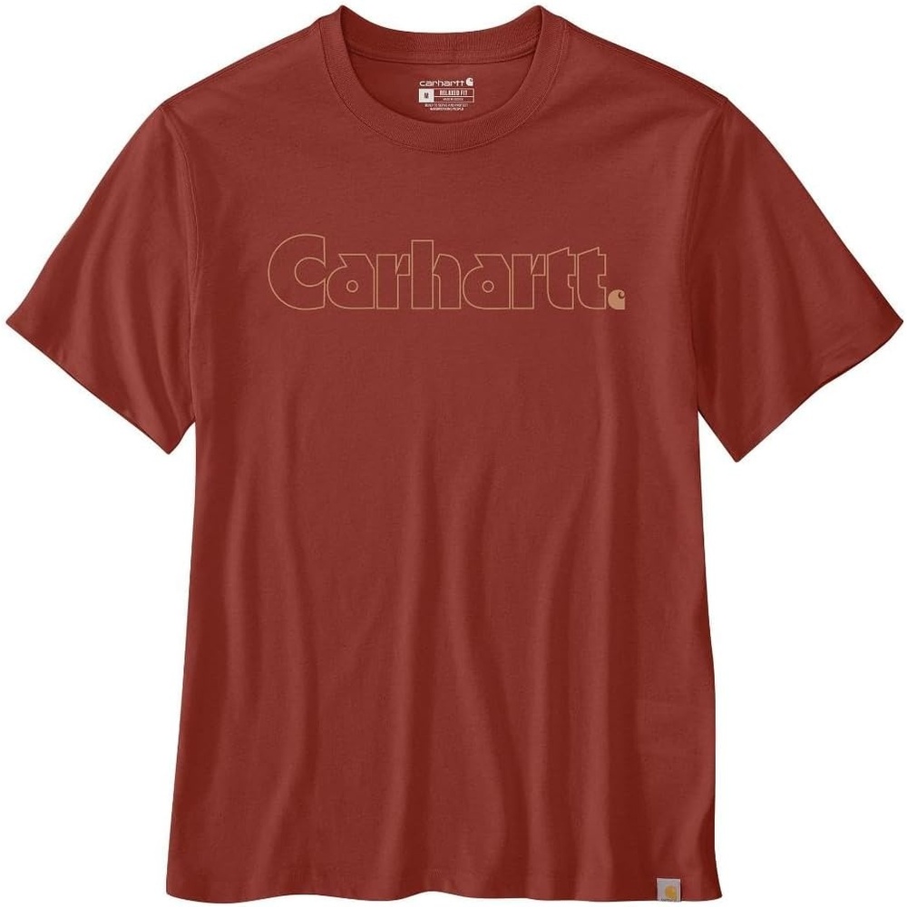 image:imageCarhartt Mens Irvine Relaxed Logo TShirtSpice Red