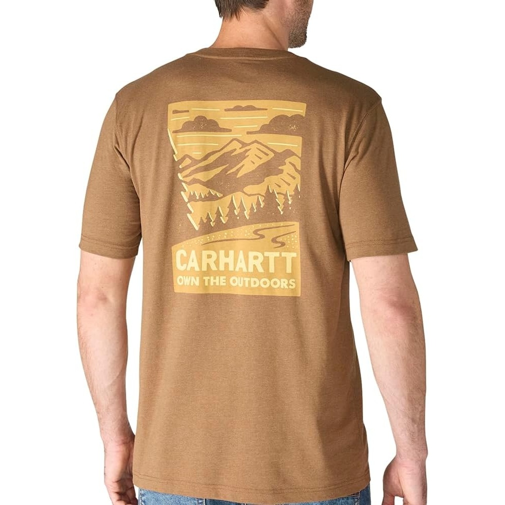 image:imageCarhartt Mens Irvine Relaxed Outdoor TShirtRed Duck Heather