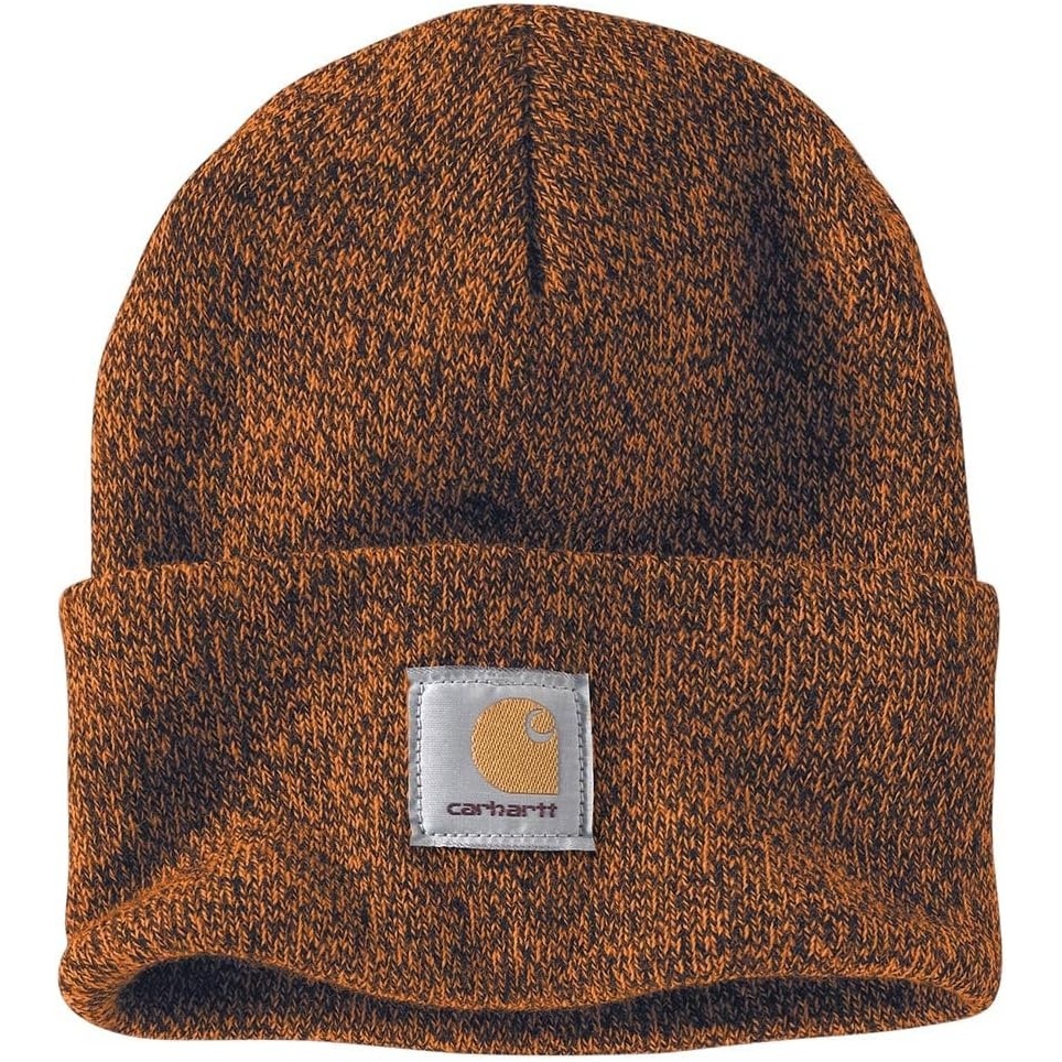 image:imageCarhartt Mens Knit Cuffed Beanie CloseoutRustCoal Marl
