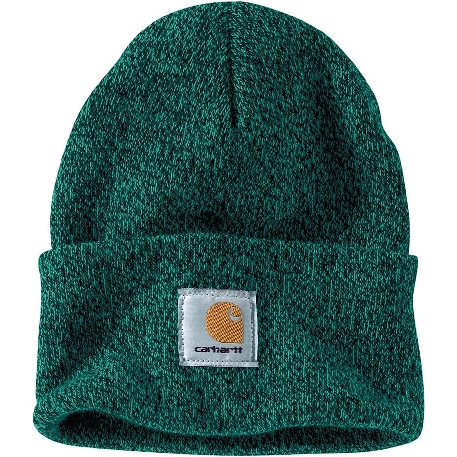 image:imageCarhartt Mens Knit Cuffed Beanie CloseoutTidalBlue Spruce Marl