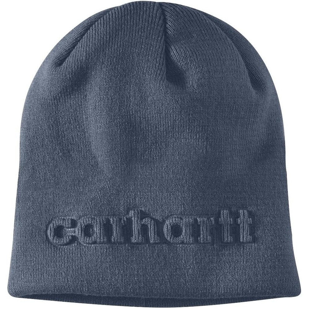 image:imageCarhartt Mens Knit Embossed BeanieBluestone