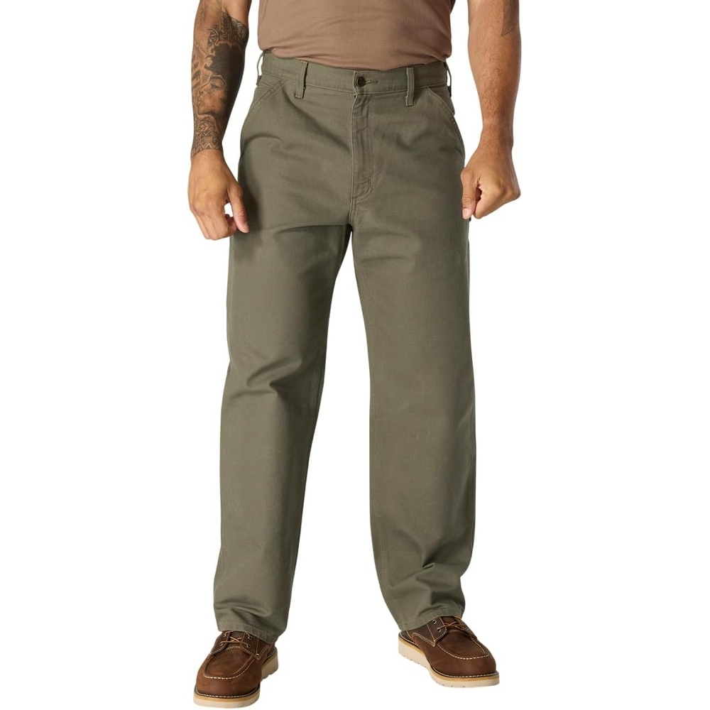 image:imageCarhartt Mens Loose Fit Washed Duck Utility Work PantMoss