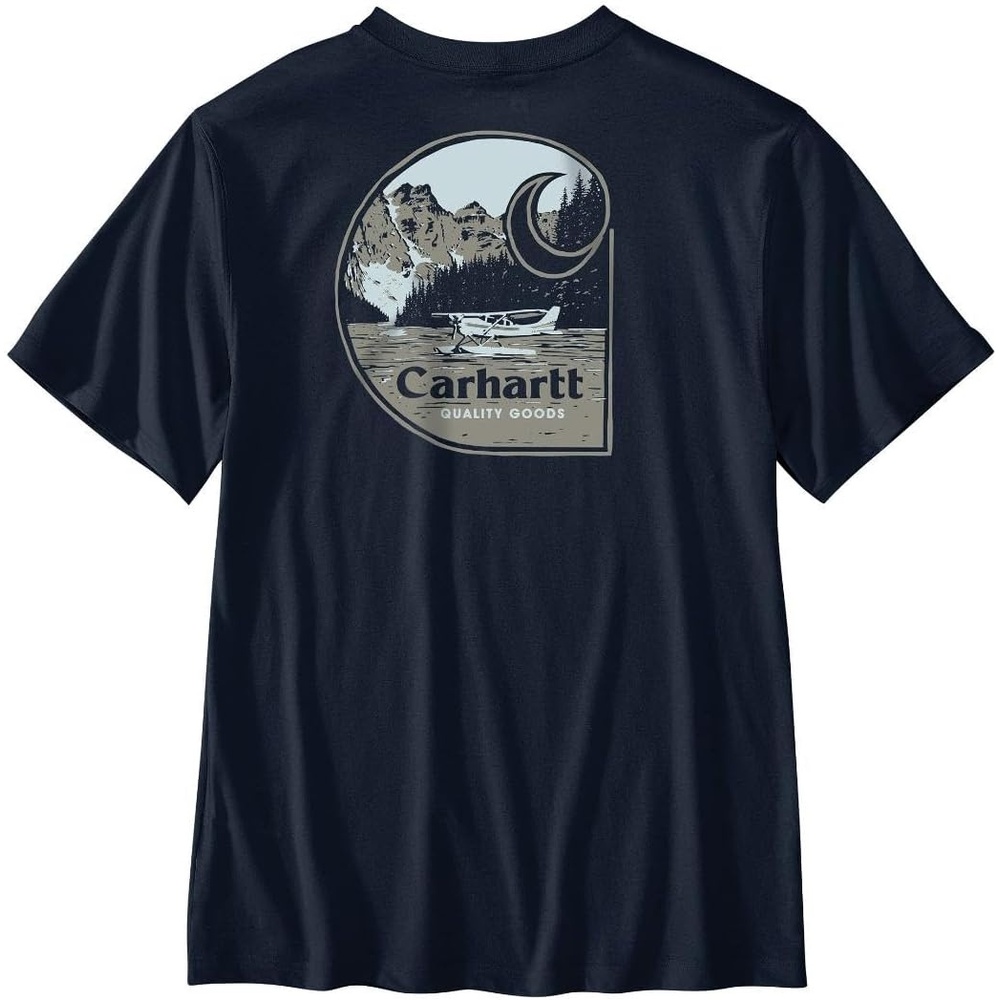 image:imageCarhartt Mens Relaxed Fit Lightweight ShortSleeve Dog Graphic TShirtNavy