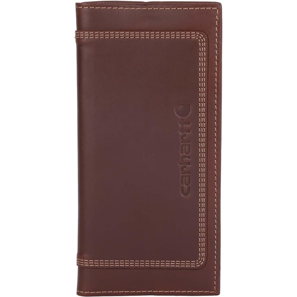 image:imageCarhartt Mens Rugged Leather Triple Stitch Wallets Available in Multiple Styles Brown TrifoldBrown Rodeo