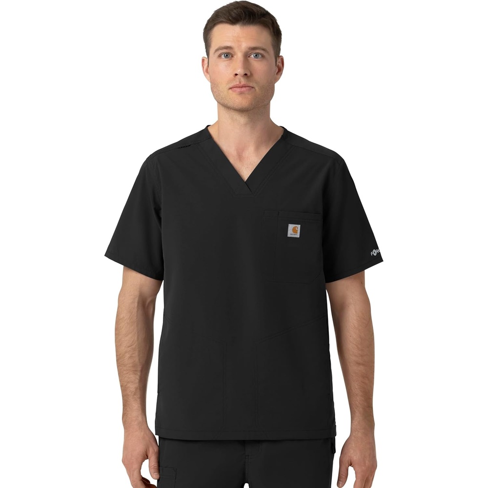 image:imageCarhartt Rugged Flex FLD Mens Ripstop VNeck Scrub TopBlack