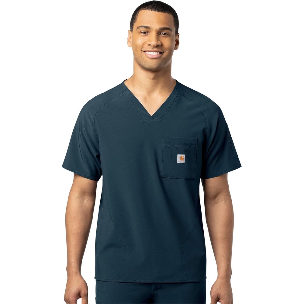 image:imageCarhartt Scrubs C16110 Mens Force CrossFlex Modern Fit Chest PocketNavy