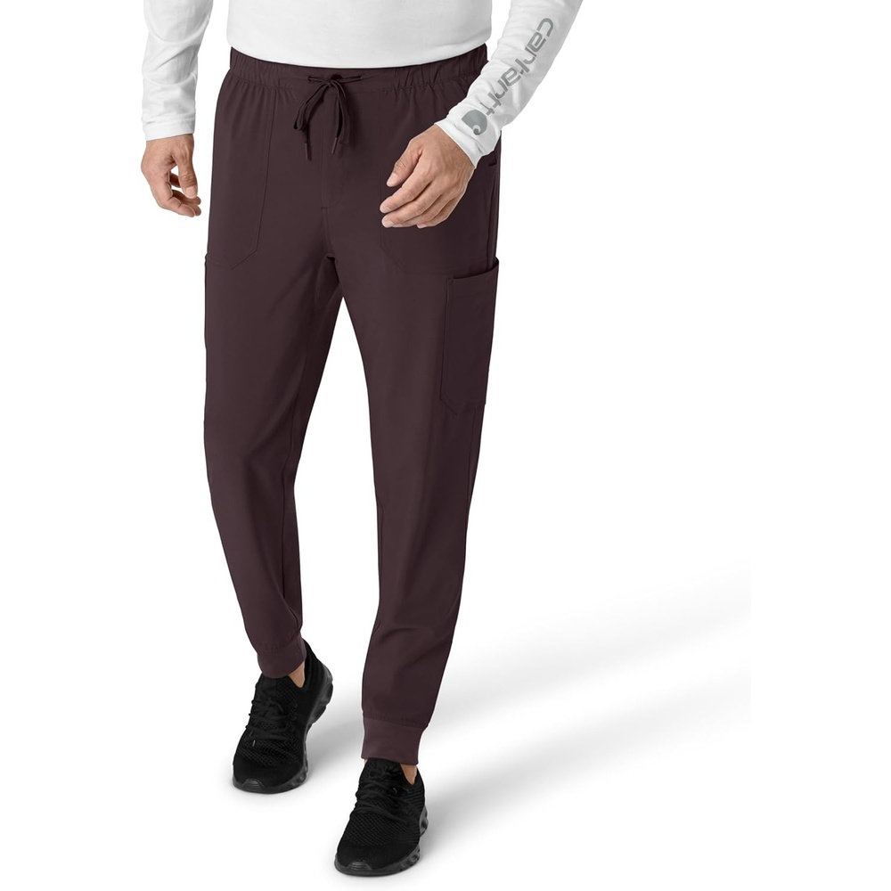 image:imageCarhartt Scrubs for Men Force CrossFlex Joggers Pants with Drawstring and 7 PocketsDark Sepia