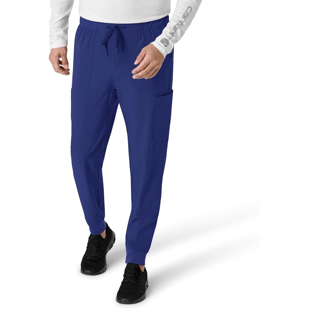 image:imageCarhartt Scrubs for Men Force CrossFlex Joggers Pants with Drawstring and 7 PocketsGalaxy Blue