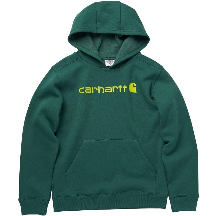 image:imageCarhartt boys Longsleeve Hooded Graphic SweatshirtHunter Green