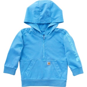 Carhartt Boys’ Long Sleeve Re-Engineered Garment Dye Half-Zip Sweatshirt(Azure Blue)