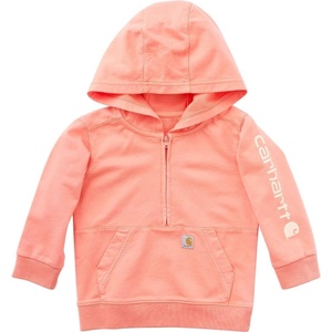 Carhartt Boys’ Long Sleeve Re-Engineered Garment Dye Half-Zip Sweatshirt(Peach Pink Wash)
