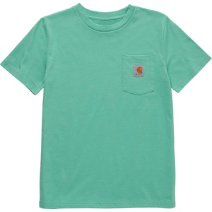 Carhartt Kid’s CA6375 Short-Sleeve Pocket T-Shirt – Boys(Cockatoo Heather)
