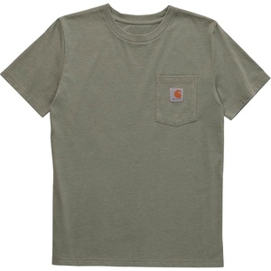 Carhartt Kid’s CA6375 Short-Sleeve Pocket T-Shirt – Boys(Jade Heather)