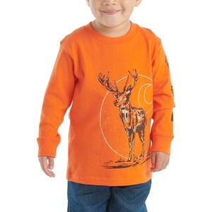 Carhartt Kid’s CA6619 Long-Sleeve Graphic Pocket T-Shirt(Orangeade Buck)