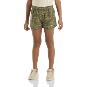 Carhartt Kid’s CH9299 Rugged Flex® Camo Ripstop Short – Girls(Tree Camo Print)