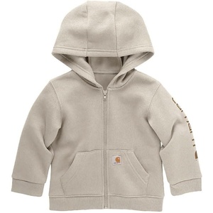 Carhartt Kid’s CP8675 Long-Sleeve Full-Zip Logo Sweatshirt – Boys(Malt)