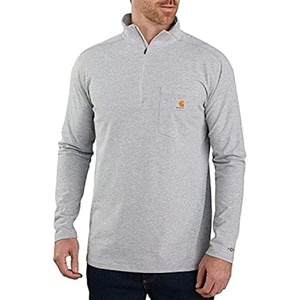 Carhartt Men’s 104255 Force® Relaxed Fit Quarter Zip Pocket T-Shirt(Heather Grey)
