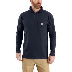 Carhartt Men’s 104255 Force® Relaxed Fit Quarter Zip Pocket T-Shirt(Navy Closeout)