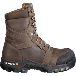 Carhartt Men’s CSA 8″ Rugged Flex Waterproof Insulated Puncture Resistant Composite Toe Work Boot(Dark Brown Oil Tanned)