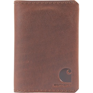 Carhartt Men’s Craftsman Leather Wallets, Available in Multiple Styles and Colors, Brown (Front Pocket)(Brown (Front Pocket Bi-fold))