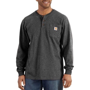 Carhartt Men’s Dearborn Loose LS Henley T-Shirt(Carbon Heather)