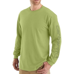 Carhartt Men’s Dearborn Loose Long-Sleeve Logo T-Shirt Closeout(Algae Green)
