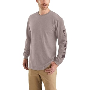 Carhartt Men’s Dearborn Loose Long-Sleeve Logo T-Shirt Closeout(Ash Violet Heather)