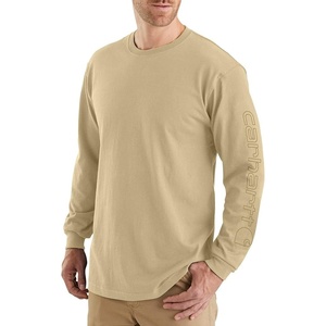 Carhartt Men’s Dearborn Loose Long-Sleeve Logo T-Shirt Closeout(Beach Heather)