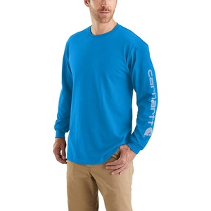 Carhartt Men’s Dearborn Loose Long-Sleeve Logo T-Shirt Closeout(Blue Glow)