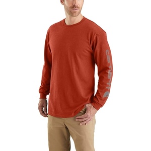 Carhartt Men’s Dearborn Loose Long-Sleeve Logo T-Shirt Closeout(Chili Pepper Heather)