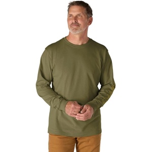 Carhartt Men’s Dearborn Loose Long-Sleeve Logo T-Shirt Closeout(Dark Bronzed Green Heather)