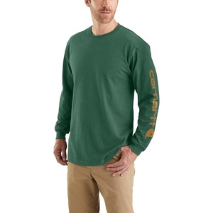 Carhartt Men’s Dearborn Loose Long-Sleeve Logo T-Shirt Closeout(Frosted Balsam Heather)