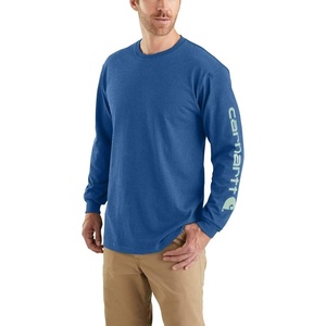Carhartt Men’s Dearborn Loose Long-Sleeve Logo T-Shirt Closeout(Lakeshore Heather)