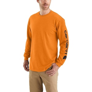 Carhartt Men’s Dearborn Loose Long-Sleeve Logo T-Shirt Closeout(Marmalade Heather)