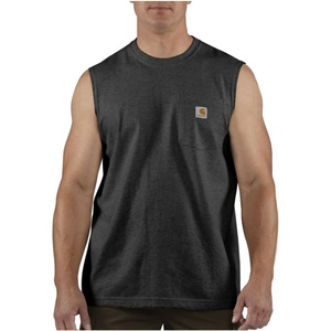 Carhartt Men’s Dearborn Relaxed Sleeveless T-Shirt(Black)