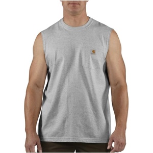 Carhartt Men’s Dearborn Relaxed Sleeveless T-Shirt(Heather Gray)