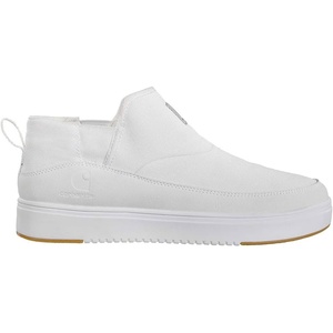 Carhartt Men’s Detroit Canvas Mid Slip-On Sneaker – FastDry Lining, TecTuff Soft Toe, EH Rated(White)