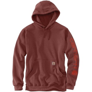 Carhartt Men’s Durham Garment Dyed Logo Sweatshirt(Dark Spice Red)