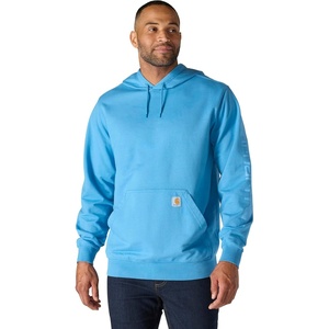 Carhartt Men’s Durham Garment Dyed Logo Sweatshirt(Horizon Blue)