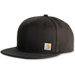 Carhartt Men’s Firm Duck Flat Brim Cap(Black)