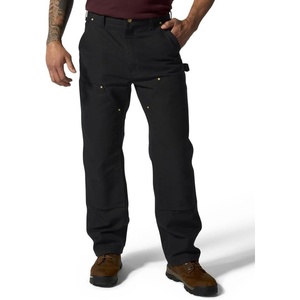 Carhartt Men’s Iconic B01 Firm Duck Double-Front Dungaree(Black)
