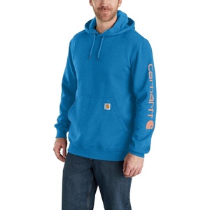 Carhartt Men’s Iconic K288 Logo Sweatshirt Closeout(Marine Blue Heather)