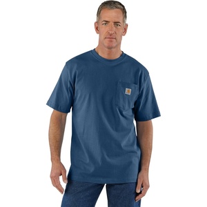 Carhartt Men’s Iconic K87 Pocket T-Shirt Closeout(Deep Ocean Heather)