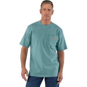 Carhartt Men’s Iconic K87 Pocket T-Shirt Closeout(Summer Blue Heather)